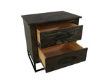 2 Drawer Nightstand | Dark Teak Collection Mango Wood