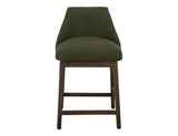 Wooden Frame Barstool 30" - Mezquite Modern Design Green Upholstered