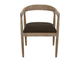 White Teak Wooden Chair - Ivory Melina Wood Dining Chair