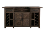 Dutton 2 Drawer 2 Door Bar - Rustic Elegance Home Bar Furniture