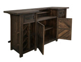 Dutton 2 Drawer 2 Door Bar - Rustic Elegance Home Bar Furniture