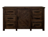 6 Drawer & 1 Door Dutton Dresser | Elegant Bedroom Furniture