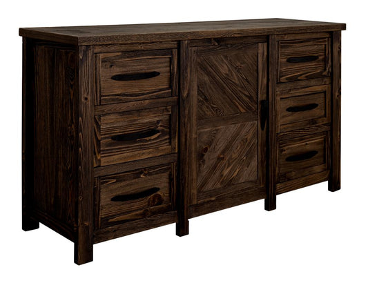 6 Drawer & 1 Door Dutton Dresser | Elegant Bedroom Furniture