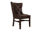 Terra Upholstered Chair - Faux Leather Tufted Design