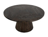 Black Balam Round Dining Table | Handcrafted Mango & Teak Wood