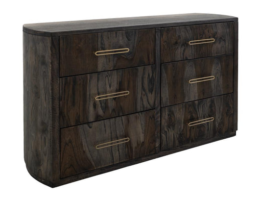 Black Balam 6 Drawer Dresser - Modern Storage Furniture
