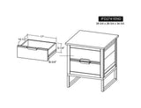 2 Drawer End Table | Dark Mita Transitional Wood & Metal Design