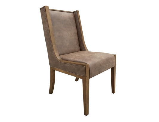 Wooden Upholstered Chair - Mezquite Collection Solid Melina Wood