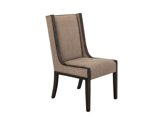 Balam Upholstered Dining Chair - High Backrest Melina Wood