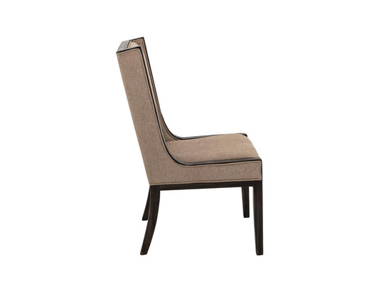 Balam Upholstered Dining Chair - High Backrest Melina Wood