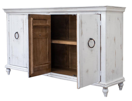 4 Door Console - Rustic Capri Hand-Distressed Wood Furniture