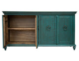 4 Doors Capri Console - Hand-Distressed Rustic Wood Furniture