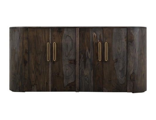 4 Doors Black Balam Console - Mango & Teak Wood Storage
