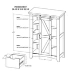 4 Drawer 1 Door Chest - Pueblo White Solid Pine Collection