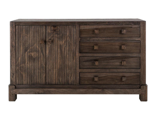 Dark Atenas 4 Drawer & 2 Door Console | Mango Wood