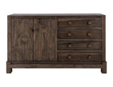 Dark Atenas 4 Drawer & 2 Door Console | Mango Wood