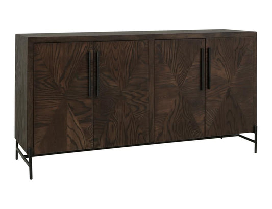 4 Door Verona Console | Mango Wood Storage Cabinet with Shelves