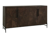 4 Door Verona Console | Mango Wood Storage Cabinet with Shelves