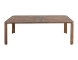 Balam Dining Table - Mango Wood with Teak, Brown Lacquer Finish