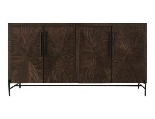 4 Door Verona Console | Mango Wood Storage Cabinet with Shelves
