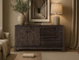 Dark Atenas 4 Drawer & 2 Door Console | Mango Wood