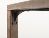 Balam Dining Table - Mango Wood with Teak, Brown Lacquer Finish
