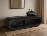 Balam Wooden Bench with Cushioned Seat | Sustainable Mango Wood