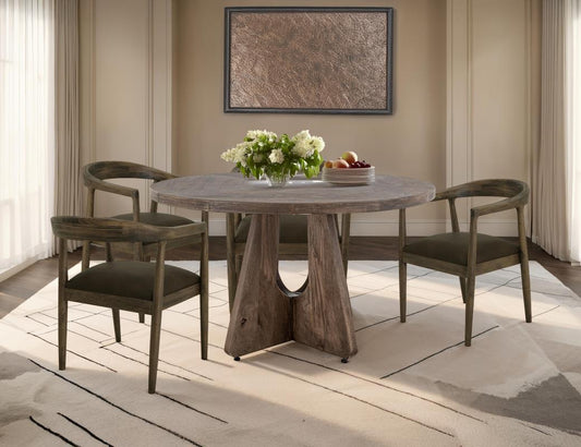 Natural Teca Round Dining Table 55 - Teak & Mango Wood