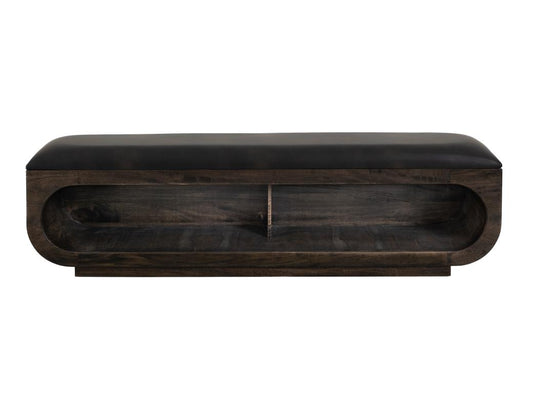 Balam Wooden Bench with Cushioned Seat | Sustainable Mango Wood