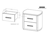 White Balam 2 Drawer Nightstand | Modern Mango & Teak Wood