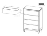 4 Drawer Chest - Parota Wood Bedroom Furniture | Elegant Design