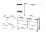6 Drawer Parota Wood Dresser | Elegant Bedroom Storage
