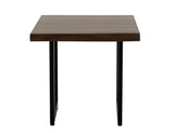 Riverwood End Table | Parota Wood & Matte Black Metal Legs