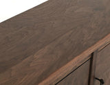 4 Drawer 2 Door Parota Wood Console | Walnut Collection