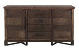 4 Drawer 2 Door Parota Wood Console | Walnut Collection