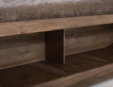 Balam Wooden Bench with Cushioned Seat | Mango & Teak