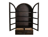 2 Drawer & 2 Glass Door Cabinet - Black Balam Collection