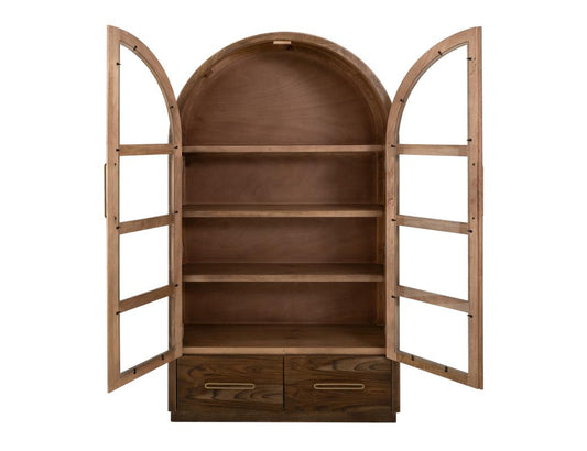 2 Drawer & 2 Glass Door Cabinet | Balam Collection Showcase Storage