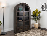 2 Drawer & 2 Glass Door Cabinet - Black Balam Collection