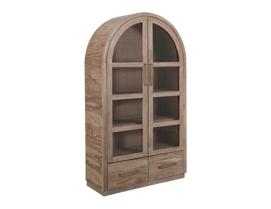 2 Drawer & 2 Glass Door Cabinet | White Balam Collection