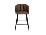 Tamesis 30" Upholstered Barstool - Brown Faux Leather