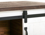 Pueblo White Cocktail Table - Sliding Doors Metal Mesh