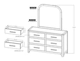 Praga Modern Bedroom Mirror - Teak & Mango Wood Design