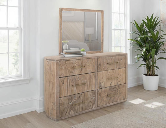 6 Drawer White Balam Dresser - Modern Storage Furniture