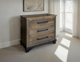 3 Drawer Chest - Loft Brown Pine Wood Collection