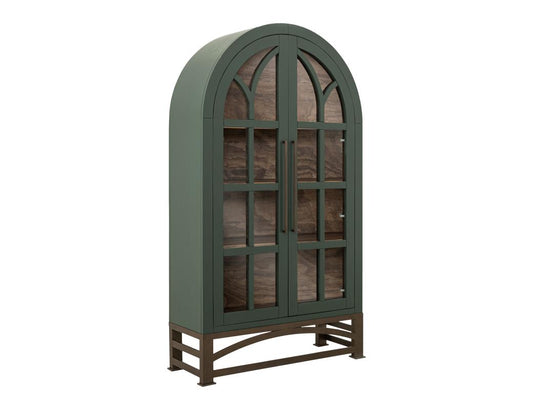 2 Glass Door Cabinet | Mid-18th Century French Style Obsidian