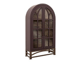 2 Glass Door Cabinet | Mid-Century French Style Obsidian Cabinet