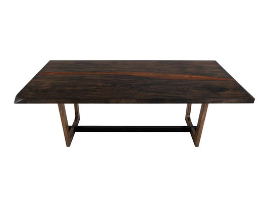 Raramuri Mango Wood Dining Table with Live Edge & Copper Epoxy