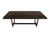 Raramuri Mango Wood Dining Table with Live Edge & Copper Epoxy