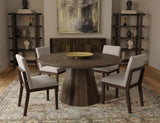 Black Balam Round Dining Table | Handcrafted Mango & Teak Wood